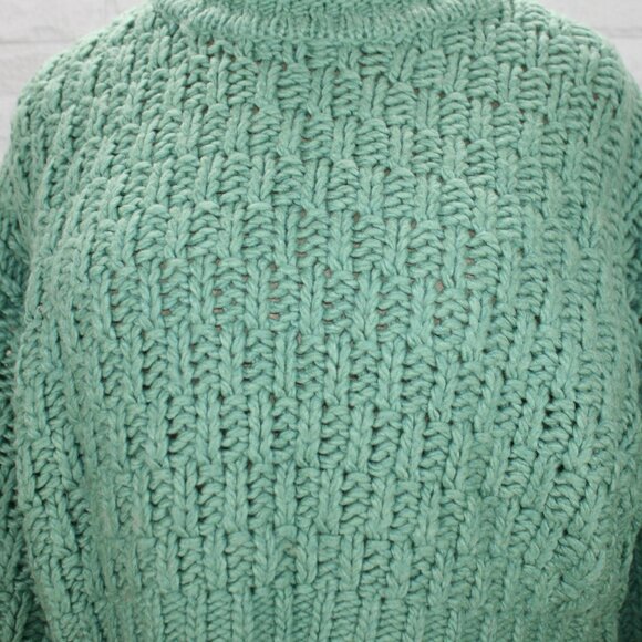 UNIVERSAL THREAD Sweater Wool Blend Knit Cropped Chunky Thick Oversized Green S - Picture 2 of 12